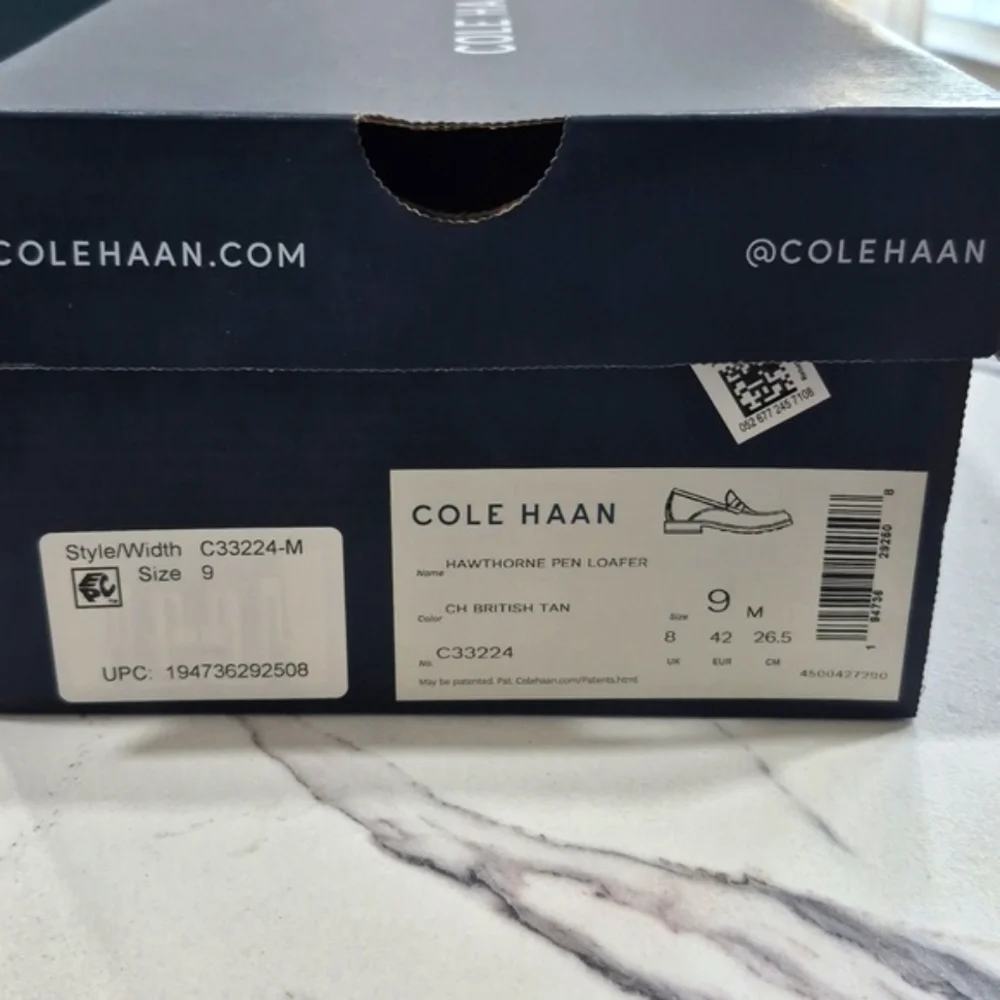 Cole Haan Hawthorne Penny Loafers, Size 9 Brittish Tan Brown - Picture 11 of 12